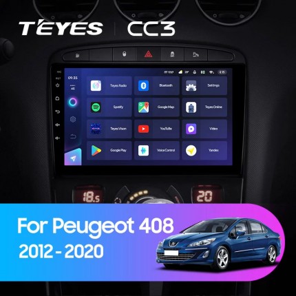 Автомагнитола TEYES для Peugeot 408 2012-2020, CC3, 4G+32G