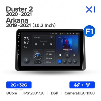 Автомагнитола TEYES для Renault Duster/Arkana 2019, X1, 4G + WiFi