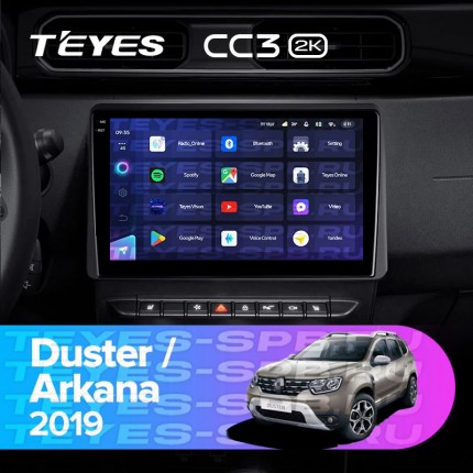 Автомагнитола TEYES для Renault Duster/Arkana 2019, CC3 2K, 3G+32G