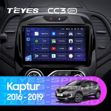 Автомагнитола TEYES для Renault Kaptur 2016-2019, CC3 2K, 3G+32G