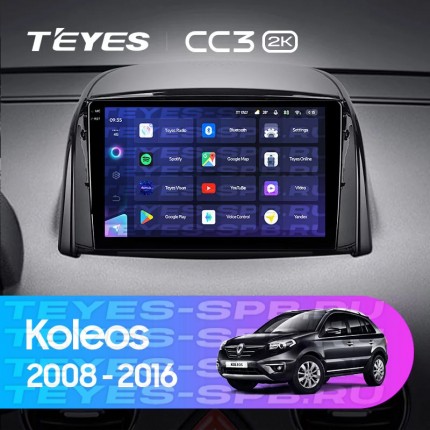 Автомагнитола TEYES для Renault Koleos 2008-2016, CC3 2K, 3G+32G