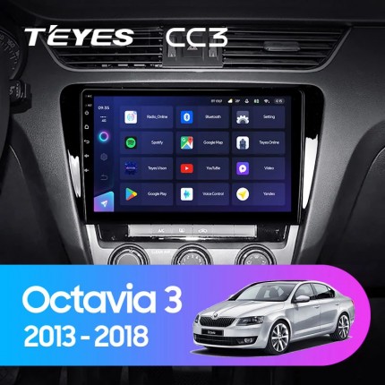 Автомагнитола TEYES для Skoda Octavia 3 2013-2018, CC3, 4G+32G