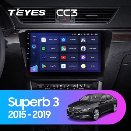 Автомагнитола TEYES для Skoda Superb 3 2015-2019, CC3, 4G+32G