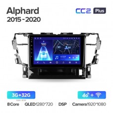 Автомагнитола TEYES для Toyota Alphard 2015-2020, CC2 Plus, 3G+32G