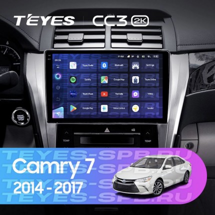 Автомагнитола TEYES для Toyota Camry 7 2014-2017, CC3 2K, 3G+32G