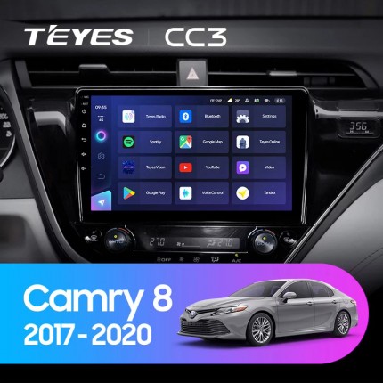 Автомагнитола TEYES для Toyota Camry 8 2017-2020, CC3, 4G+32G