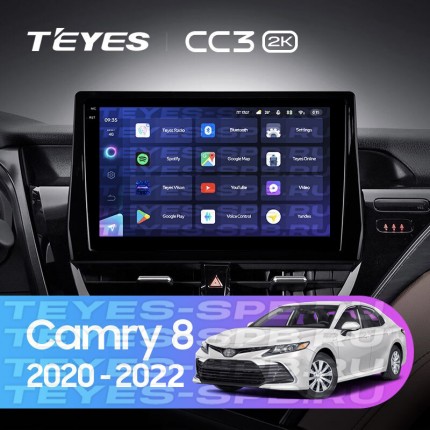 Автомагнитола TEYES для Toyota Camry 8 2020-2021, CC3 2K, 3G+32G