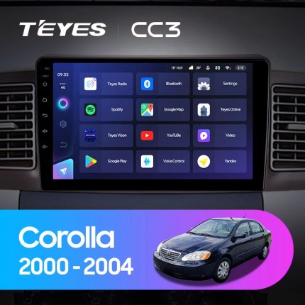 Автомагнитола TEYES для Toyota Corolla 2000-2004, CC3, 4G+32G