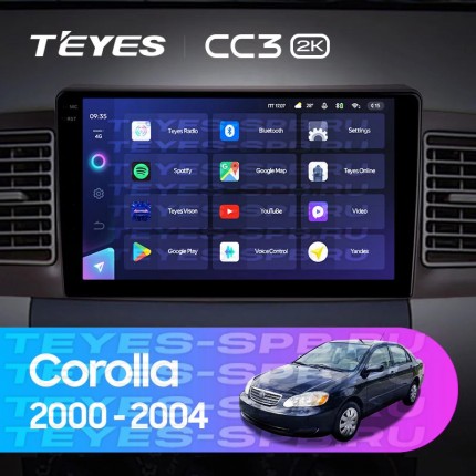 Автомагнитола TEYES для Toyota Corolla 2000-2004, CC3 2K, 3G+32G