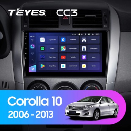 Автомагнитола TEYES для Toyota Corolla 10 2006-2013, CC3, 4G+32G