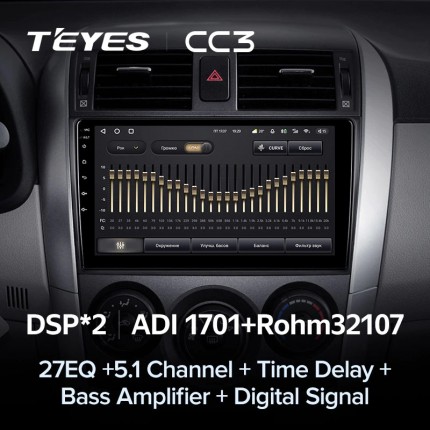 Автомагнитола TEYES для Toyota Corolla 10 2006-2013, CC3, 4G+32G