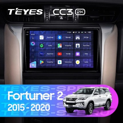 Автомагнитола TEYES для Toyota Fortuner 2 2015-2020, CC3 2K, 3G+32G