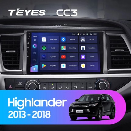 Автомагнитола TEYES для Toyota Highlander 2013-2018, CC3, 4G+32G