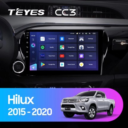 Автомагнитола TEYES для Toyota Hilux 2015-2020, CC3, 4G+32G