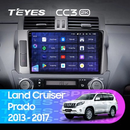 Автомагнитола TEYES для Toyota Land Cruiser Prado 2013-2017, CC3 2K, 3G+32G