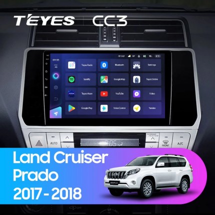 Автомагнитола TEYES для Toyota Land Cruiser Prado 2017-2018, CC3, 4G+32G