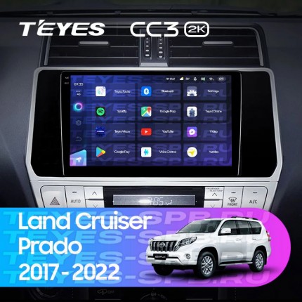 Автомагнитола TEYES для Toyota Land Cruiser Prado 2017-2018, CC3 2K, 3G+32G