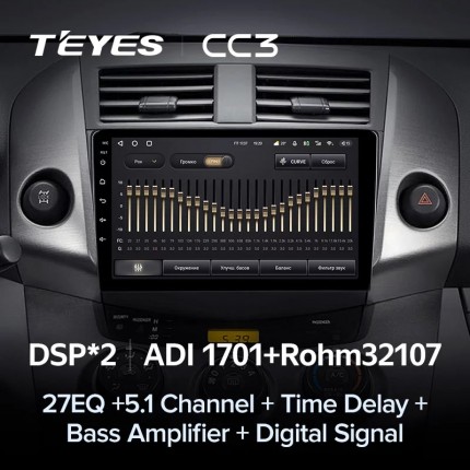 Автомагнитола TEYES для Toyota RAV4 3 2005-2013, CC3, 3G+32G