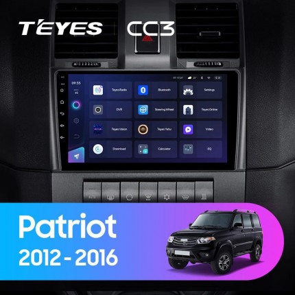 Автомагнитола TEYES для UAZ Patriot 2012-2016, CC3, 4G+32G