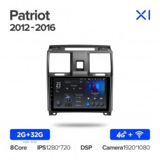 Автомагнитола TEYES для UAZ Patriot 2012-2016, X1, 4G + WiFi