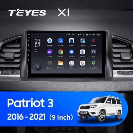 Автомагнитола TEYES для UAZ Patriot 3 2016-2021, X1, 4G + WiFi