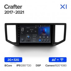 Автомагнитола TEYES для Volkswagen Crafter 2017-2021, X1, 4G + WiFi