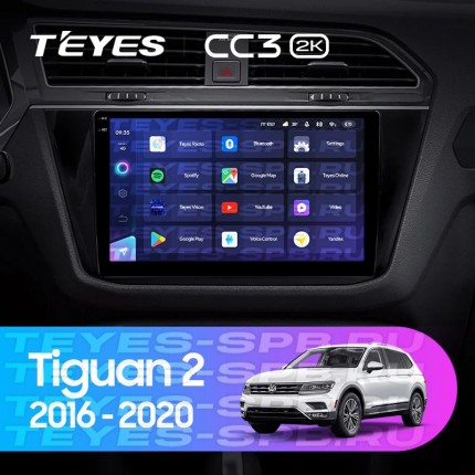 Автомагнитола TEYES для Volkswagen Tiguan 2 2016-2020, CC3 2K, 3G+32G