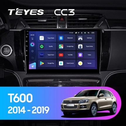 Автомагнитола TEYES для Zotye T600 2014-2019, CC3, 4G+32G